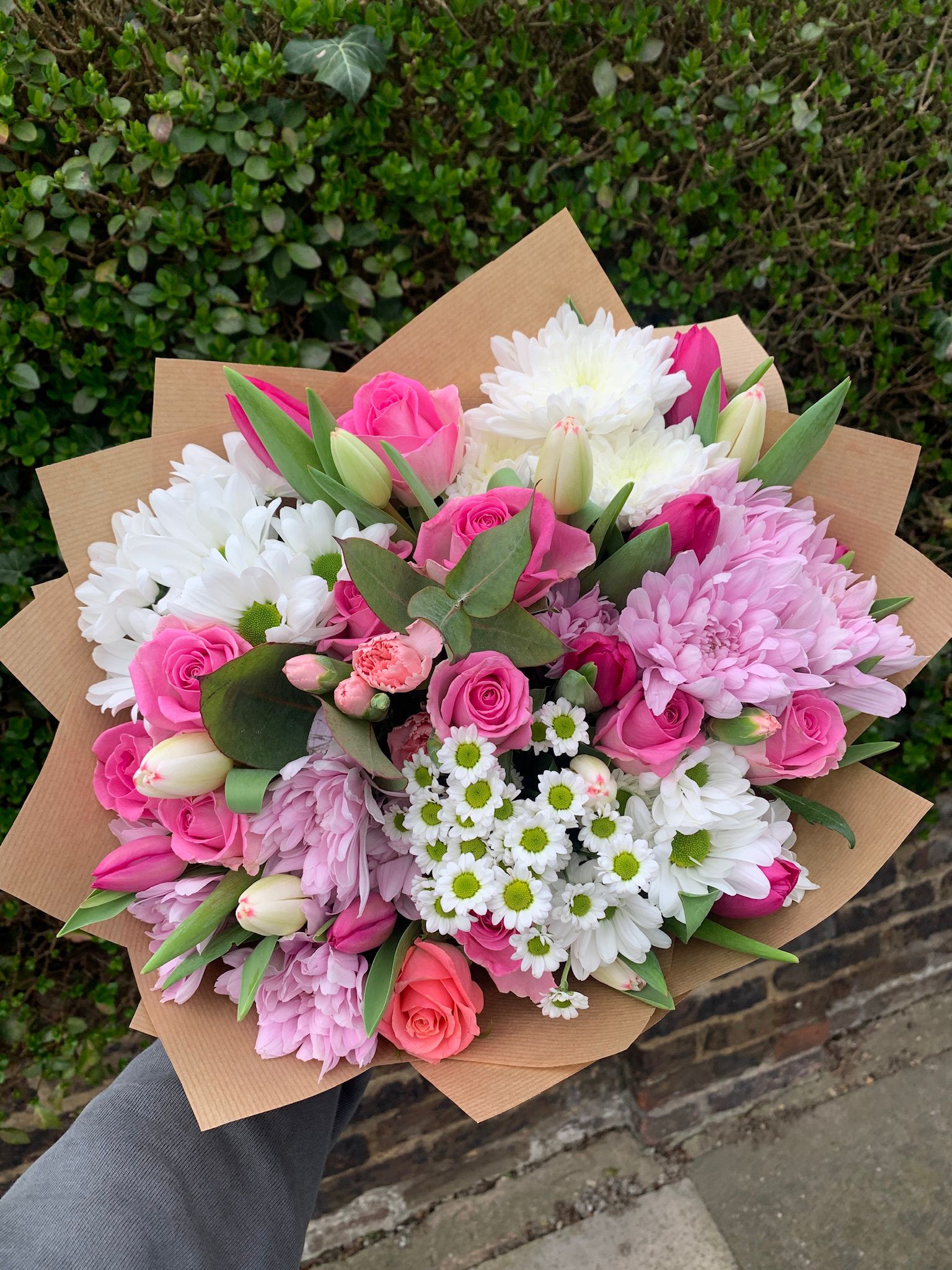 Baby Pink Bouquet – The Leigh on Sea Florist – Beautiful Flowers- Fast ...